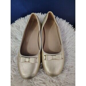 Elephantito Kids Serena Ballet Shoes  Sandals Champagne Leather Girls Sz 4